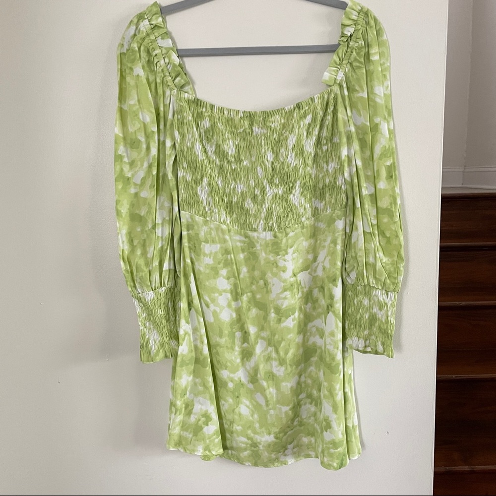 NWT Faithfull the Brand Arianne Roos Lime Green Mini Dress - Picture 12 of 16